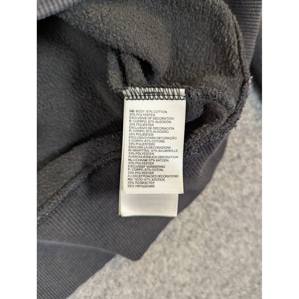 North Face Men Grizzly Bear Mountain Graphic Hoodie Black Sleeve Logo M #2339 - Picture 4 of 9